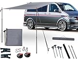 Van Awning, Campervan Awning, Drive Away Awning, Car Awning, Caravan Canopy 250cm, Drive Away for vw T5, T4, T6, Anti-UV (grey, 2.52D x 2.48W x 2.35H)