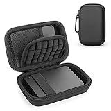 Hard Drive Case for Portable External WD Elements/WD My Passport/Toshiba Canvio Basics/Seagate Hardrive, Protective Cover Storage Bag (Black)