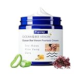 Natural Bee Venom & Ocean Psoriasis Healing Cream,Natural Soothing Cream for Sensitive Skin Sea Moss Colloidal Oats & Bee Venom for Sensitive & Dry Skin Fragrance Free Skin Care Solution (1)
