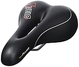 VELO Plush Gel Saddle - Black, L = 270 X W = 174 Mm