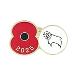 Official Royal British Legion Derby County Poppy Football Pin 2025