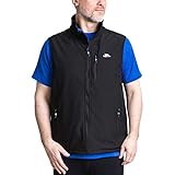 Trespass Mens Softshell Gilet Bodywarmer Lightweight with 3 Zip Pockets Vassus - Black L