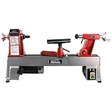 LUMBER JACK VSL305 550W Wood Lathe Variable Speed (450-3500 RPM) with Digital Display, Heavy-Duty Cast Iron Bed, 305mm Swing, 455mm Working Length MT2 Spindle & 1” x 8 TPI Thread