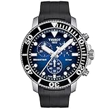 TISSOT Mens Chronograph Quartz Watch with Rubber Strap T1204171704100