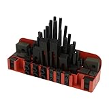 T-Slot Clamping Kit 58pc M12 Cast Steel Black Oxide High Clamping Force Compact 13.78x3.94x7.48in for CNC Milling Machine Lathe Workholding Toolroom Precision Engineering UK
