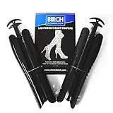 BIRCH Automatic Boot Shaper Tree, 16 inch, 41 cm, Plastic Springs Boot Trees, Black, 1 Pair (2 pieces), Prevent Creasing like Boot Trees