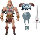 Masters of the Universe Origins & ThunderCats 5.5 Inch Posable Action Figure He-Man, 1980s Crossover Toy, Removable Armor, Sword, Shield & Mini Comic, JFW98