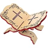 Bible Stand, Prayer Book Holder 13X9.1'' Quran Holder Wooden Folding Bible Stand Holy Book for Table Church Chapel Supplies, Quran