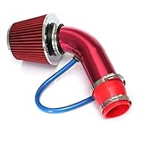VTANOK Universal Cold Air Intake Filter Kit, for BMW E91 3 Series Touring 318i 320i 318d 320d Aluminium Induction Kit with Pipe Clamp Accessories Cone Hoses 76mm/3",C