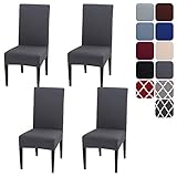 Aisprts Dining Room Chair Covers Slipcovers Set of 4, Stretch Removable Washable Dining Chair Protector Decoration Cover Seat Slipcover for Hotel, Ceremony, Banquet, Kitchen, Restaurant, Home