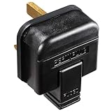 Masterplug HDPT13B-MP Heavy Duty 13 Amp Rewireable Plug, 57.5 x 48 mm, Black