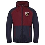 West Ham United FC Gift Boys Shower Jacket Windbreaker Navy Claret 10-11 Years