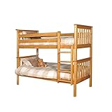 Comfy Living Premium Pine Bunk Bed with a Caramel Finish - Wembdon