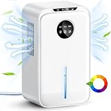 Dehumidifier, 2500ML Dehumidifiers for Home, Quiet Dehumidifiers for Drying Clothes with Drainage Hose,Auto-Defrost|LED Light|Auto-off,Bathroom Dehumidifier for Wardrobe Basement Garage RV