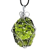 Comebachome Moldavite Necklace, Irregular Glass Moldavite Crystal Necklace, Healing Meteorite Stone Pendant for Men Women