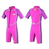 Osprey Childrens Toddlers 3 Mm Shorty Summer Wetsuit With SPF 50+ For Boys And Girls, Oyster - Pink, Age 2 EU