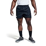 Canterbury Men's Professional Cotton Shorts | Rugby Short | Internal Drawstring & Pockets | Gym/Training Short, Black, M