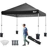 PORTAL Pop up Gazebo 2.5m x 2.5m Heavy Duty Commercial Grade Instant Event Shelter Garden Canopy Outdoor Camping Gazebo 1000mm Water Resistant Sun Shade Shelter Fire Retardant for Hot Tub Beach