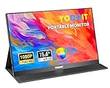 Yodoit Portable Monitor, 15.6" 1920×1080P FHD Screen IPS Display, USB-C & HDMI Connectivity, Built-in Speakers and Smart Cover, for Laptop/PC/Mac/PS3/4/5/Xbox
