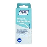 TePe Bridge & Implant Floss, 30pcs, Wide Dental Floss Suitable for Braces, Bridges, and implants, efficient Plaque Remover Tool for in Between The Teeth