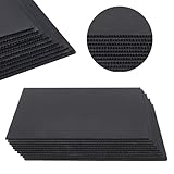 NBEADS 10 Sheets Corrugated Plastic Sheets, 30x29.9cm Blank Yard Lawn Signs 4mm Thick Square Corrugated Sign Board Plastic Fluted Sheets for Advertising Board Model Building and DIY Crafts, Black