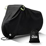Rockoo Bike Cover for Outdoor Storage for 2 Bikes, Heavy Duty 190T Nylon Waterproof Dustproof with Lock Holes and Storage Bag, Perfect for Mountain Road Bikes Bicycle Cover – Black