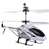 SYMA S107G 3 Channel RC Helicopter with Gyro, White and silver