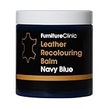 Furniture Clinic Leather Recolouring Balm - Leather Colour Restorer for Sofas, Leather Colour Repair for Faded & Scratched Leather Upholstery, Car Seats, Shoes and Clothing - 16 Colours (Navy Blue)