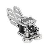 Mini CW Key Automatic Morse Stainless Steel Double Paddle Telegraph Key Automatic Morse Code Keyer Transmitter Key