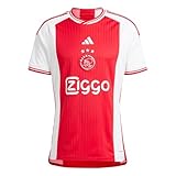 Adidas Men's Home Ajax Amsterdam Short-Sleeved Football Jersey, White/Bold Red, XXL