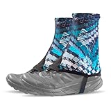 TRIWONDER Trail Running Gaiters Lightweight Breathable Sandproof Ankle Leg Gaiters Shoe Gators for Men Women Hiking Backpacking Walking (Blue, L)