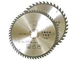toolzone PA026 250 mm 40/60 Teeth TCT Circular Saw Blades - Silver (2-Piece)