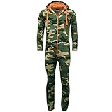 Urban Road Adults Unisex Woodland Camouflage Onesie All in One Jumpsuit