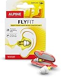 Alpine FlyFit Earplugs for Flying - Prevent Ear Pain & Regulates Air Pressure - Aeroplane Travel Essentials - Comfortable & Reusable with Ultra Soft Filter for Flight - Holiday Essentials - 17 dB