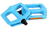 Lightweight X-Rated BMX Bike Flat Platform 1/2" Axle DX Studded Pedals Pair Blue