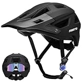 Favoto Mountain Bike Helmet Lightweight - MTB Road Magnetic Buckle Bicycle Helmet for Men Women - Adjustable Cycling Helmet for Adults Youth with CE Certificated