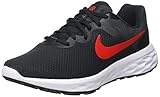 NIKE Men's Nike Revolution 6 Nn Sneaker, Black Univ Red Anthracite, 9 UK