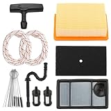 Hippotech TS400 Air Filter Service Kit for Stihl TS 400 Cut-Off Saw Replace Air Filter Parts 4223 141 0300 4223-140-1800 with Starter Handle & Recoil Starter Rope Fuel Filter
