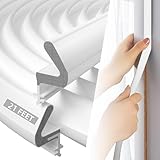 21Ft/6.5M White Q-Lon Kerf Weather Strip upvc Door Seal,PU Foam Draft Excluder for Doors,PVC Sound Proofing Window Gasket Rubber Seal Replacement,Front Door Frame Sealing Draught Window Cold Blocker