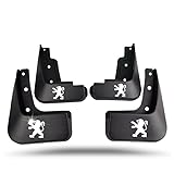 QVBGFF 4 pieces Car Mud Flaps,for Peugeot SW CC SD 107 108 205 206 207 306 307 308 405 406 407 508 607 No Collision Front Rear Fender Splash Guards,Car Wheel Protector,Styling Accessories