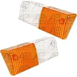 2x Front Side Light Lamp Lenses Replacement for Fiat 766 780 880 980 1180 1280 1380 Tractor