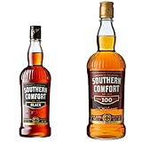 Southern Comfort Black Liqueur with Whiskey, 1L, ABV 40% & 100 Proof Whiskey Liqueur, 70 cl, ABV 50%