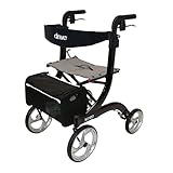 Drive Devilbiss Black Nitro Wheel Rollator with Backrest, Seat and bag