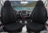 BREMER SITZBEZÜGE Seat Covers Driver and Passenger Compatible with Motorhome Pössl Weinsberg Knaus Adria Dethleffs Fendt Carthago Bürstner Eura Mobile Pilote Laika Kabe Chausson Hobby PL403 (Black)