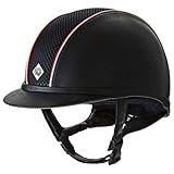 Charles Owen AYR8 Plus Leather Look Riding Hat 59 cm Navy Red White