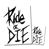 Ride or Die Sticker MTB Downhill Enduro Decal BMX Motocross Mountain Bike Frame Fun Car Slap Funny Helmet Laptop Fridge Toolbox JDM E-BIKE XC Dirt Jump Gravel Fat Bike Trails skateboard Laptop (Black)