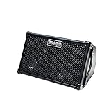 Coolmusic BP40D Rechargerable Acoustic Guitar Amplifier Electrical Guitar Amp-Keyboard Amplifier 80W W/Bluetooth with Reverb Chorus Delay Effect, 6 Inputs,3 Band EQ