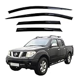 AUTO CLOVER Wind Deflectors Set for Nissan Navara D40 2005-2015 Double Cab (4 pieces)