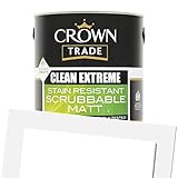 Crown Trade Clean Extreme Stain Resistant Scrubbable Matt 5 Litre