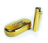 Clipper Metal Flint-Edition Lighter - Gold Matt, Refillable, Classic Style